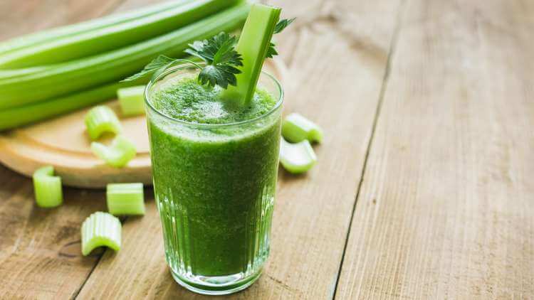 Glass of celery juice