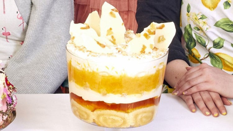 Diet Friendly Lemon Swiss Roll and Amaretti Trifle