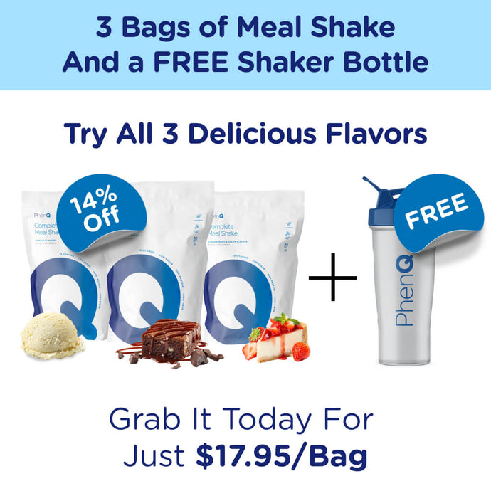 Add 3 Bags Of PhenQ Meal Shake & A FREE Shaker Worth $14.99!